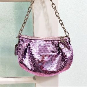 Coach Poppy Collection Purple Sequin Purse